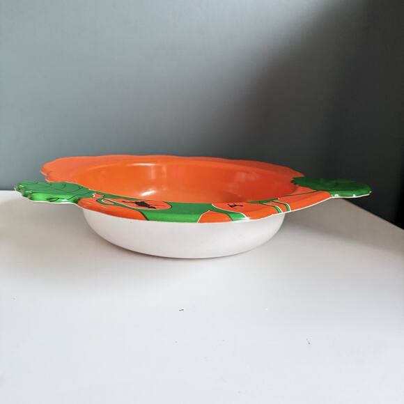 Vintage Halloween Jack-O’-Lantern 80s Large Ullman Molded Plastic Pumpkin Bowl - Picture 10 of 12